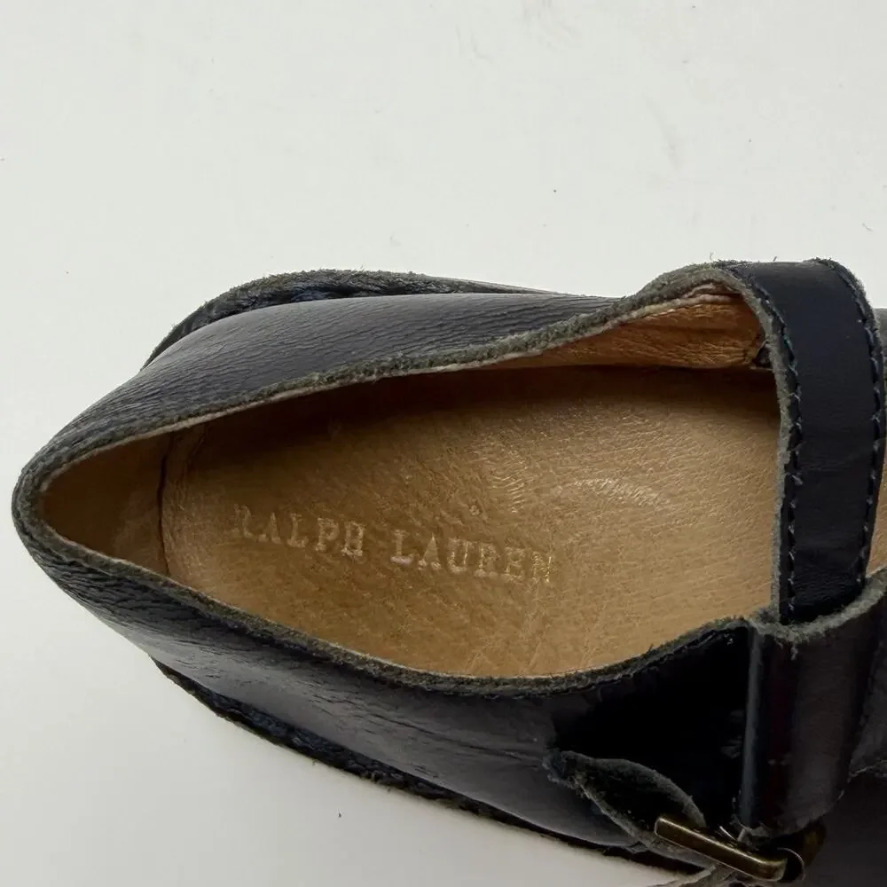 Ralph Lauren Vintage Black Leather Mary Jane Shoes - Toddler 9